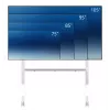 Neomounts MOVE Go XL FL50-575WH1 carrello portatv, 65-110 pollici, max 125 kg, VESA 100x100-1100x600, altezza regolabile 129-139 cm, bloccabile, installazione rapida, certificato TÜV, bianco