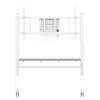 Neomounts MOVE Go XL FL50-575WH1 carrello portatv, 65-110 pollici, max 125 kg, VESA 100x100-1100x600, altezza regolabile 129-139 cm, bloccabile, installazione rapida, certificato TÜV, bianco