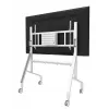 Neomounts MOVE Go XL FL50-575WH1 carrello portatv, 65-110 pollici, max 125 kg, VESA 100x100-1100x600, altezza regolabile 129-139 cm, bloccabile, installazione rapida, certificato TÜV, bianco