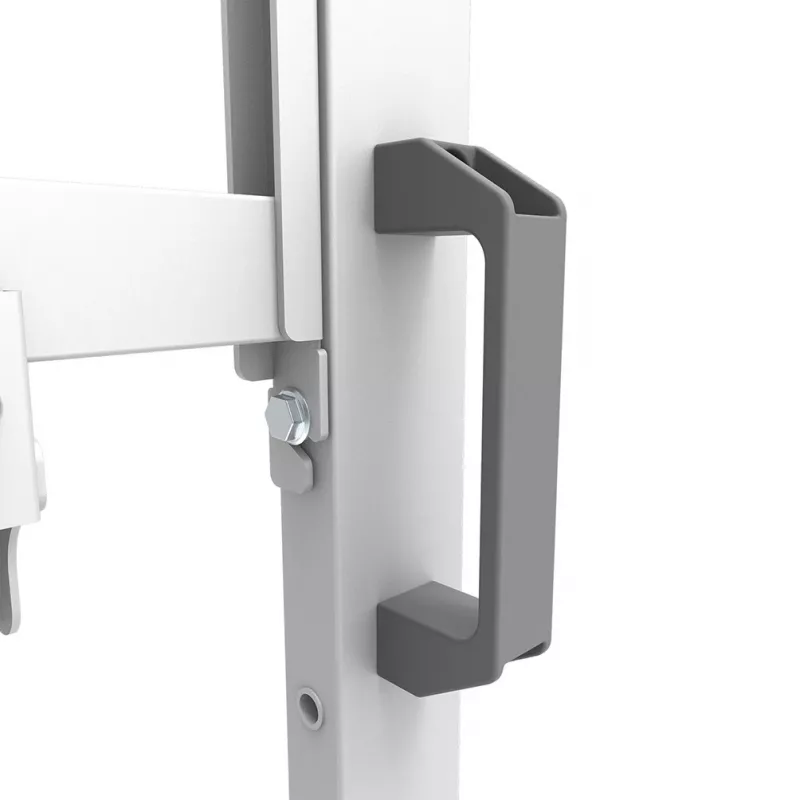 Neomounts MOVE Go XL FL50-575WH1 carrello portatv, 65-110 pollici, max 125 kg, VESA 100x100-1100x600, altezza regolabile 129-139 cm, bloccabile, installazione rapida, certificato TÜV, bianco