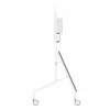 Neomounts MOVE Go XL FL50-575WH1 carrello portatv, 65-110 pollici, max 125 kg, VESA 100x100-1100x600, altezza regolabile 129-139 cm, bloccabile, installazione rapida, certificato TÜV, bianco