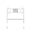 Neomounts MOVE Go XL FL50-575WH1 carrello portatv, 65-110 pollici, max 125 kg, VESA 100x100-1100x600, altezza regolabile 129-139 cm, bloccabile, installazione rapida, certificato TÜV, bianco