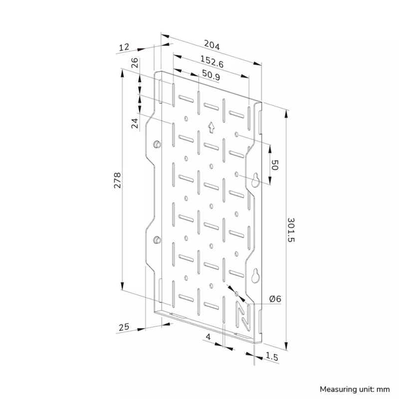 Neomounts AWL05-750BL AV-Hardware-Rack - universale, rack AV, parete, 10 kg, nero, acciaio, 204 mm