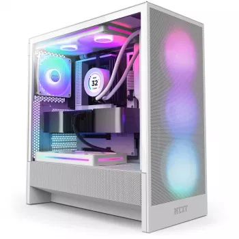 Case NZXT H5 Flow RGB 2024 Midi Tower, bianco