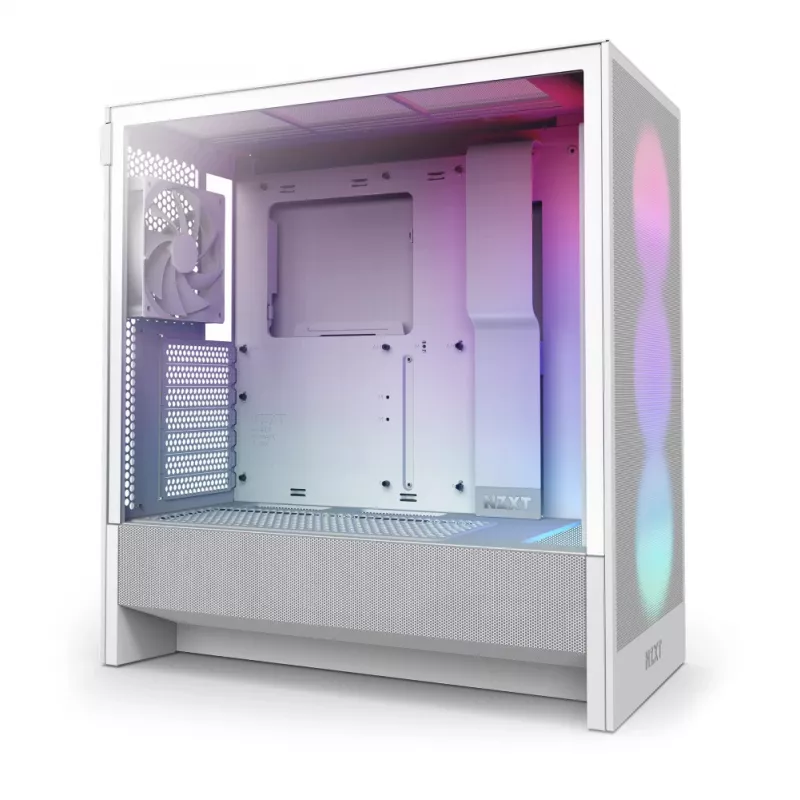 Case NZXT H5 Flow RGB 2024 Midi Tower, bianco