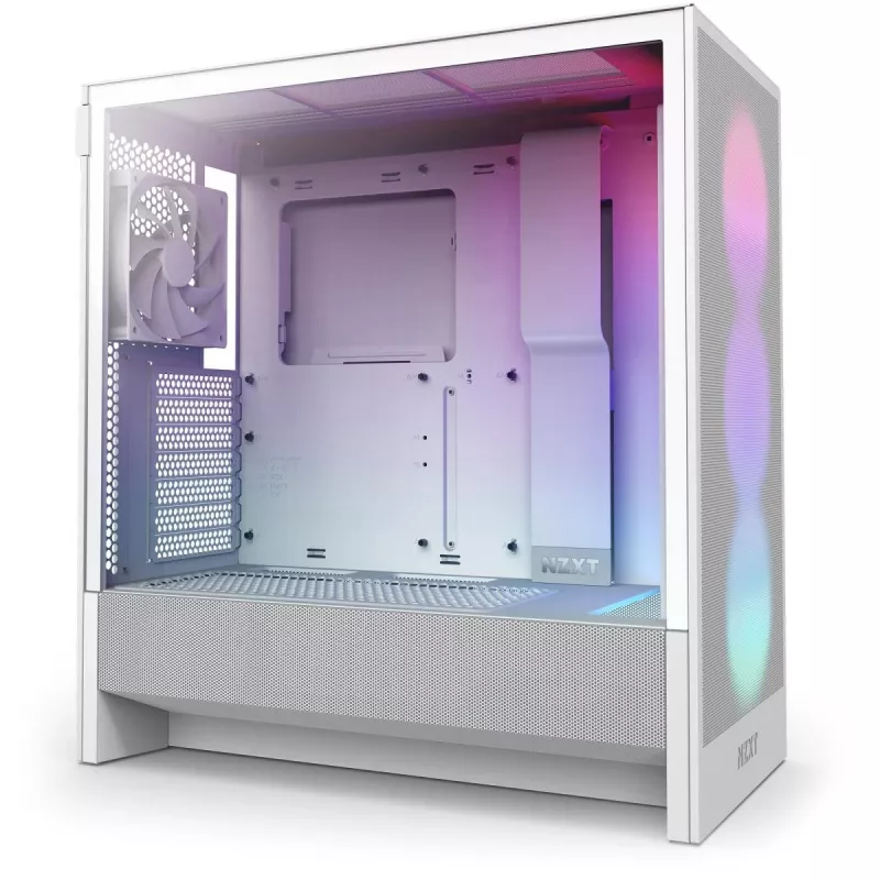 Case NZXT H5 Flow RGB 2024 Midi Tower, bianco