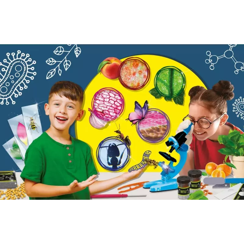 Microscopio didattico Liscianigiochi Im A Genius 304-PL97388 — set ottico per bambini con ingrandimento per imparare