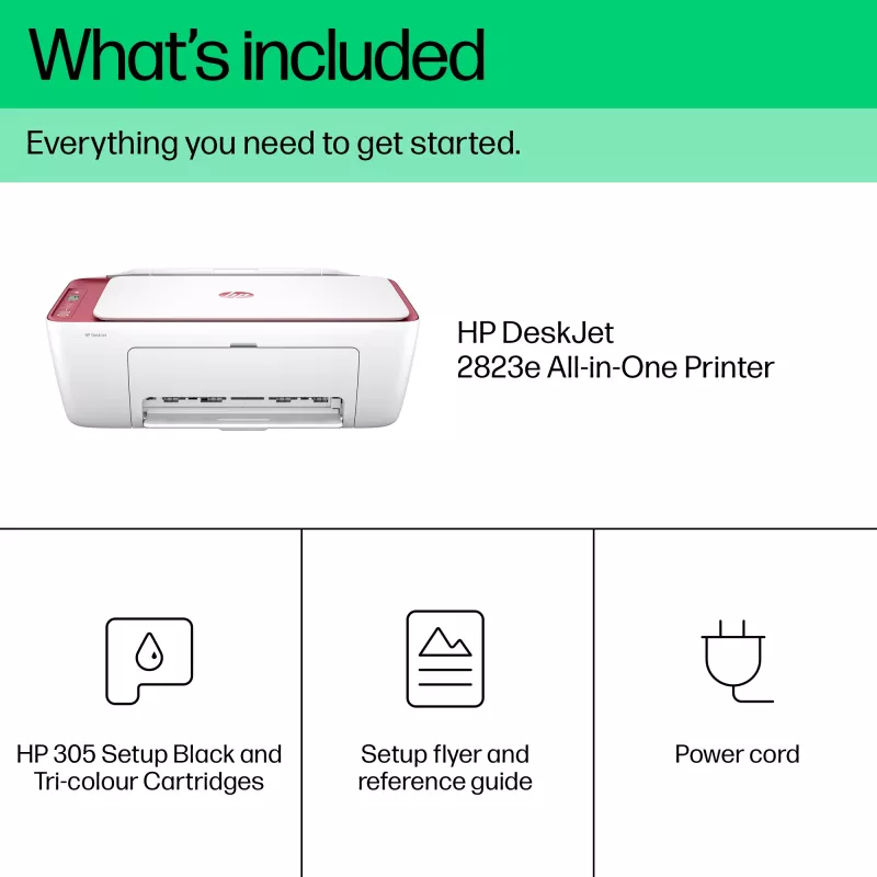 HP DeskJet 2823e stampante a colori 3-in-1 wireless, copiatrice, scanner