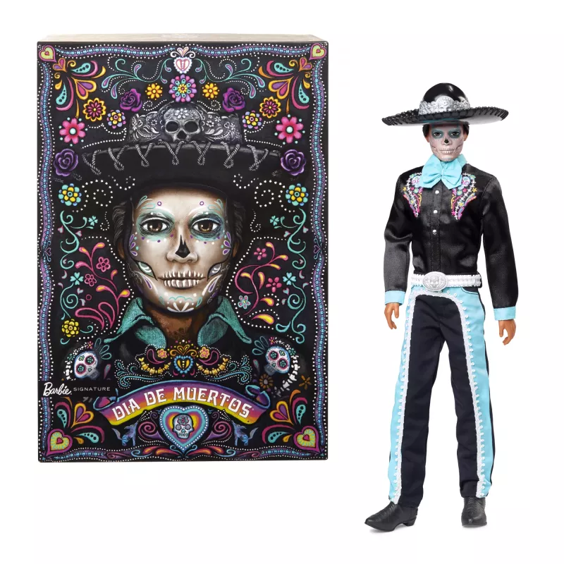 Bambola moda Mattel Barbie Ken Dia de Muertos multicolore 3+