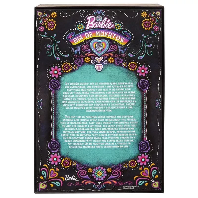 Bambola moda Mattel Barbie Ken Dia de Muertos multicolore 3+