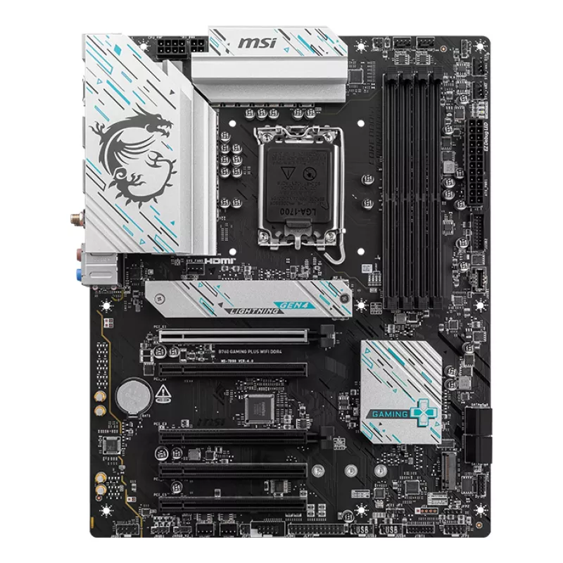 Scheda madre MSI B760 GAMING PLUS WIFI DDR4 Intel B760 LGA 1700 ATX