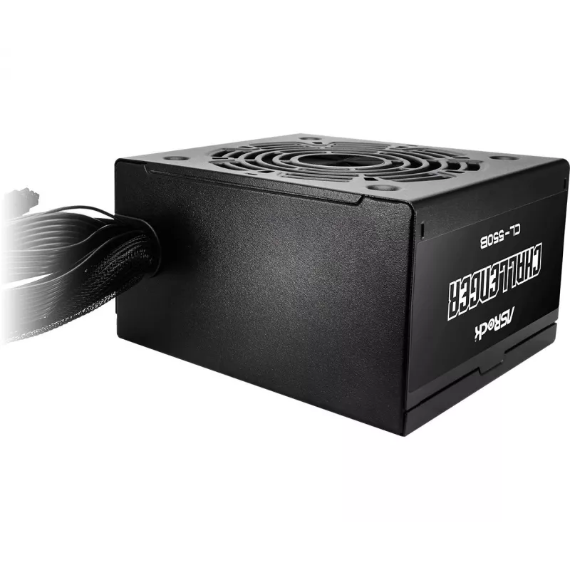 Alimentatore ASRock CL-550B Challenger 550W ATX, 20+4-Pin, 80 PLUS Bronze, ventola 120 mm, nero