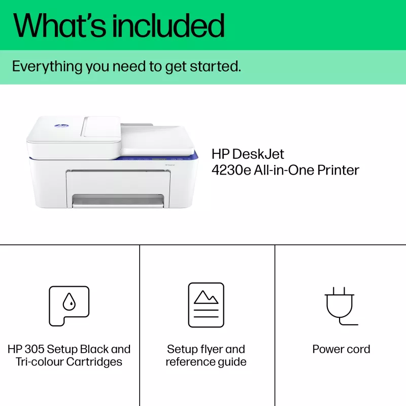 HP DeskJet 4230e stampante all-in-one a colori wireless, Instant Ink; copiatrice, scanner