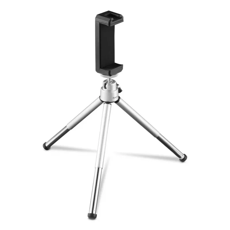 Hama Fancy 2in1 mini treppiede per cellulare e fotocamera (¼), treppiede da viaggio, 16 cm, argento