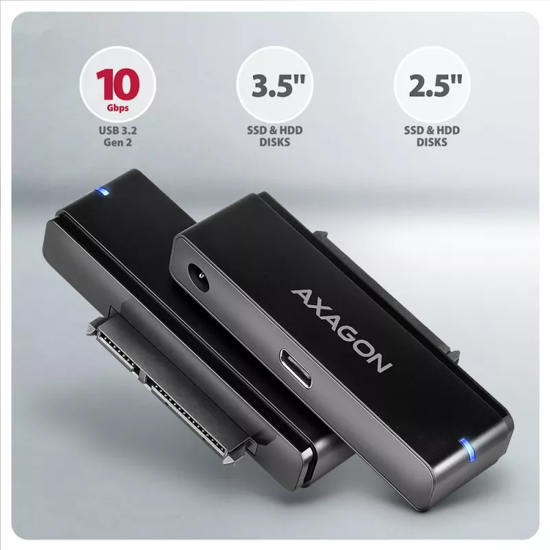 Axagon ADSA-FPX USB-C 10Gbps FAST PORT X adattatore per SSD/HDD da 2,5