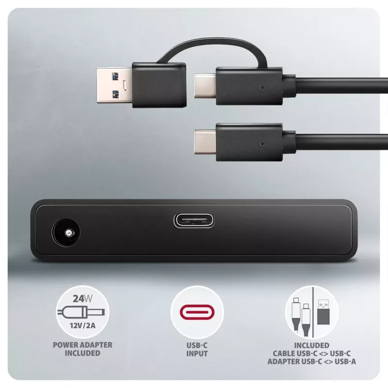 Axagon ADSA-FPX USB-C 10Gbps FAST PORT X adattatore per SSD/HDD da 2,5