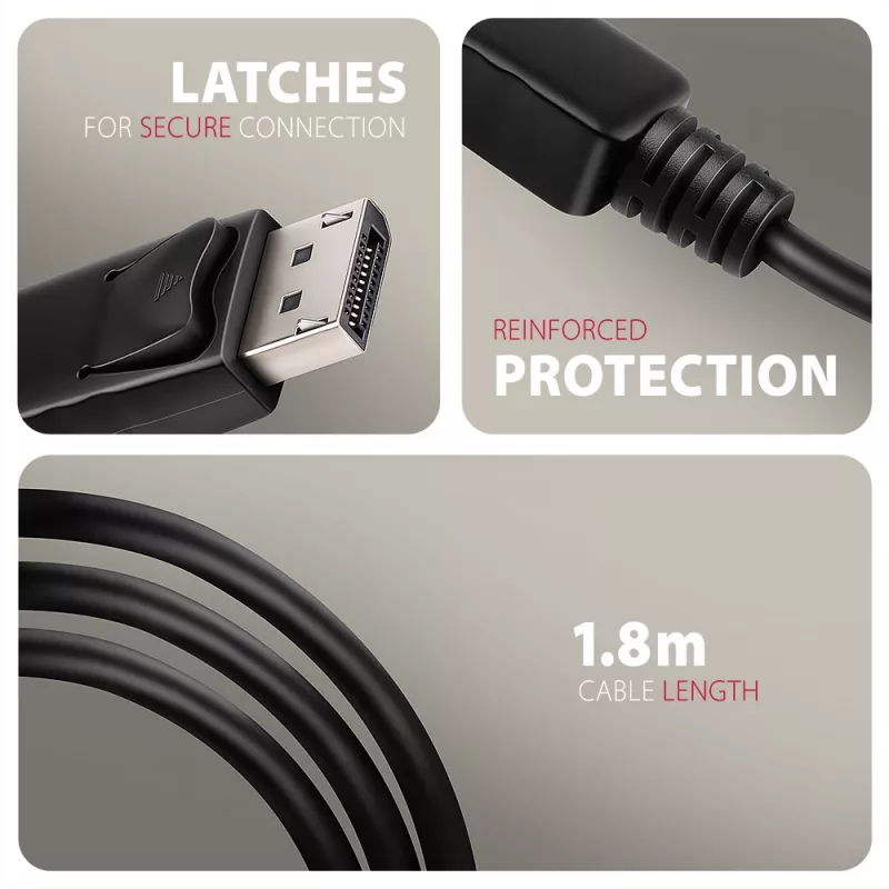 Axagon RVD-HI20C2 cavo DisplayPort -> HDMI 2.0b 1,8m, 4K/60Hz