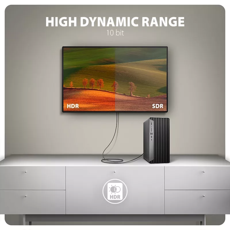 Axagon RVD-HI20C2 cavo DisplayPort -> HDMI 2.0b 1,8m, 4K/60Hz