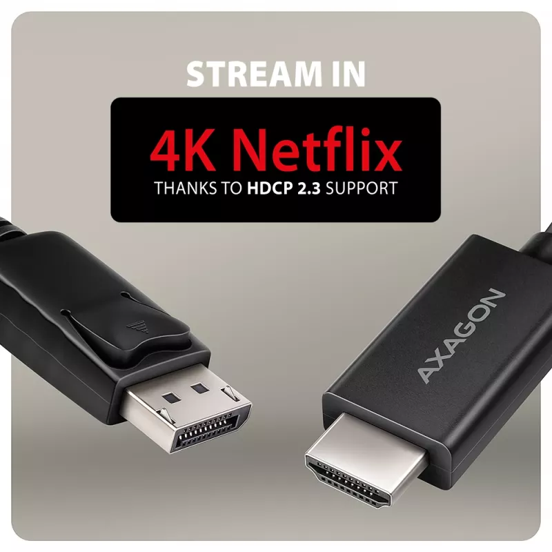 Axagon RVD-HI20C2 cavo DisplayPort -> HDMI 2.0b 1,8m, 4K/60Hz