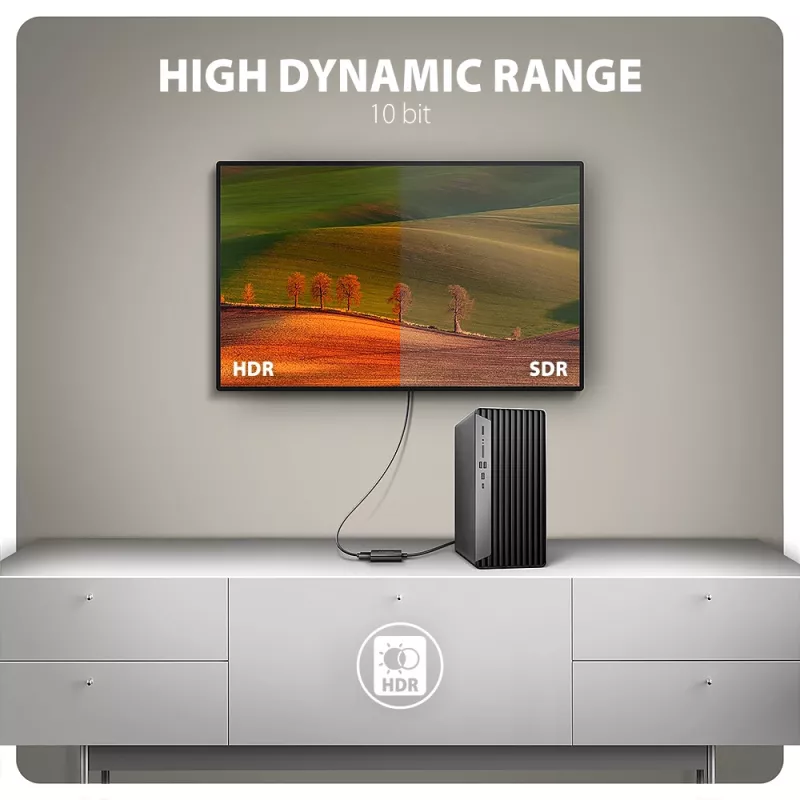 Axagon RVD-HI20N adattatore DisplayPort -> HDMI 2.0b, 4K/60Hz