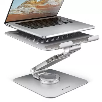 Axagon STND-LR supporto in alluminio con rotazione a 360° per laptop da 10