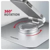 Axagon STND-LR supporto in alluminio con rotazione a 360° per laptop da 10 inch a 17,3 inch. Altezza e inclinazione regolabili.