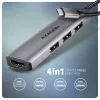 Axagon HMC-H3A hub USB 5Gbps, 3x USB-A, HDMI 4k/30Hz, cavo USB-C 15cm