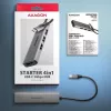 Axagon HMC-H3A hub USB 5Gbps, 3x USB-A, HDMI 4k/30Hz, cavo USB-C 15cm