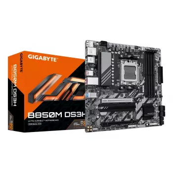 GIGABYTE B850M DS3H scheda madre - CPU AMD Ryzen serie 9000, VRM digitale 16+2+2 fasi, fino a 8200MHz DDR5 (OC), 1xPCIe 5.0 + 1xPCIe 4.0 M.2, 2.5 LAN, USB 3.2 Gen 2
