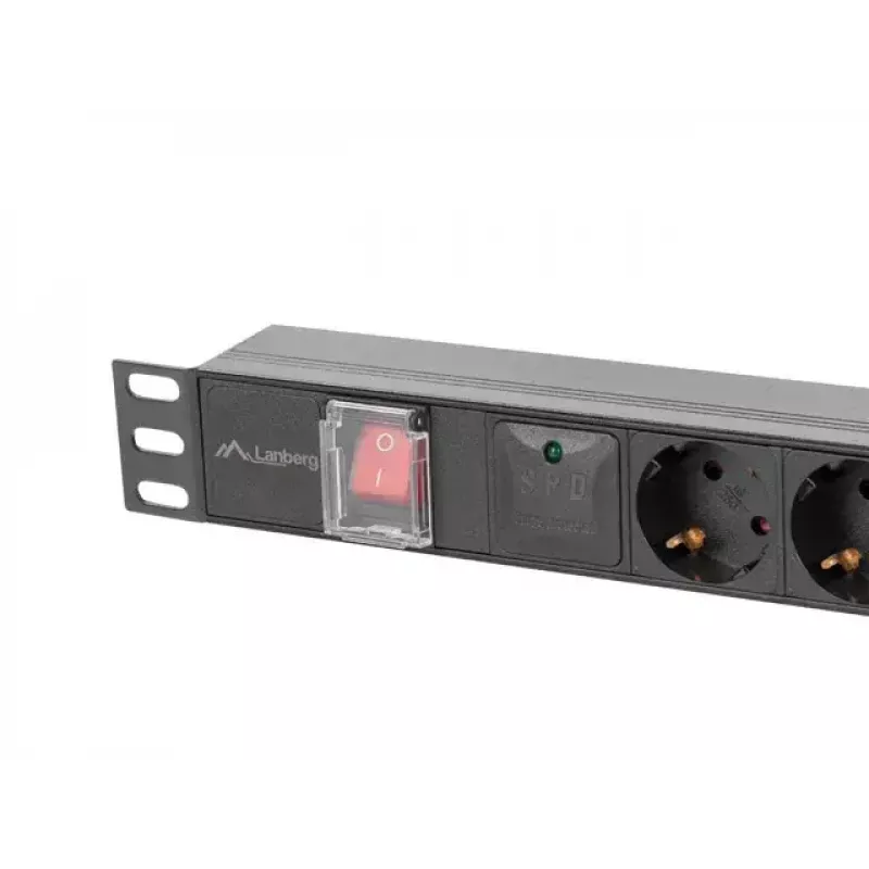 PDU Lanberg PDU-06F-0200-BK 6 uscite AC 1U nero