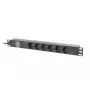 PDU Lanberg PDU-06F-0200-BK 6 uscite AC 1U nero