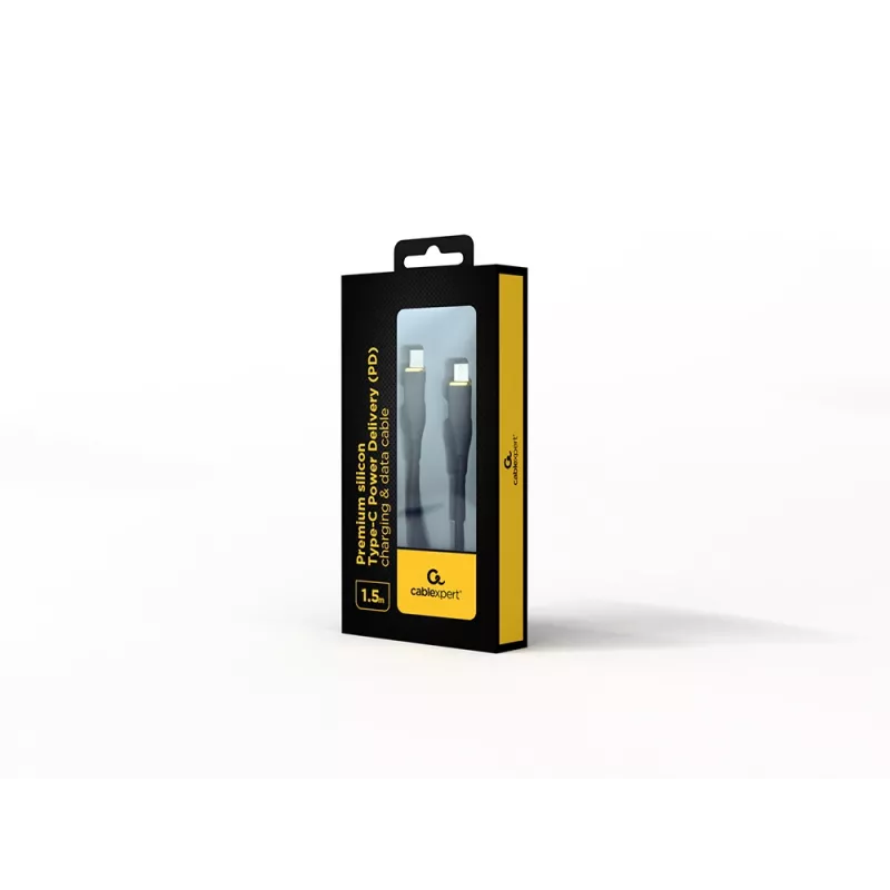 GEMBIRD Cavo dati e di ricarica Premium in silicone Type-C Power Delivery (PD), 1,5 m - nero