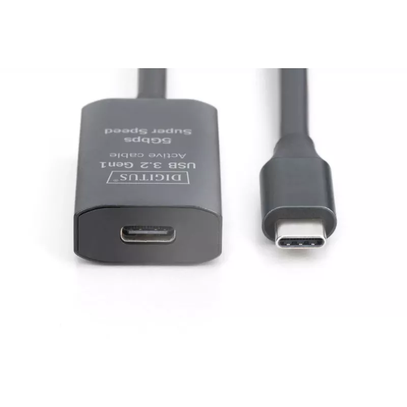 DIGITUS Cavo prolunga attivo USB-C – 5G USB 3.2 Gen1 USB-C – USB-C (M/F) – 5m
