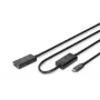 DIGITUS Cavo prolunga attivo USB-C - 5G USB 3.2 Gen1 USB-C - USB-C (M/F) - 10m