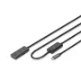 DIGITUS Cavo prolunga attivo USB-C – 5G USB 3.2 Gen1 USB-C – USB-A (M/F) – 10 m