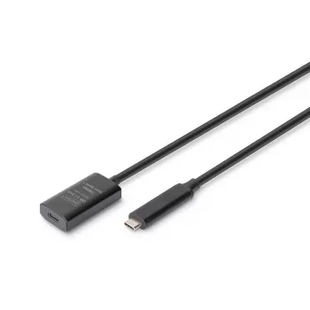 DIGITUS Cavo prolunga attivo USB-C – 10G USB 3.2 Gen2 USB-C – USB-C (M/F) – 5 m