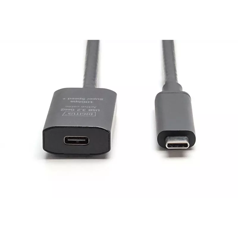 DIGITUS Cavo prolunga attivo USB-C – 10G USB 3.2 Gen2 USB-C – USB-C (M/F) – 5 m