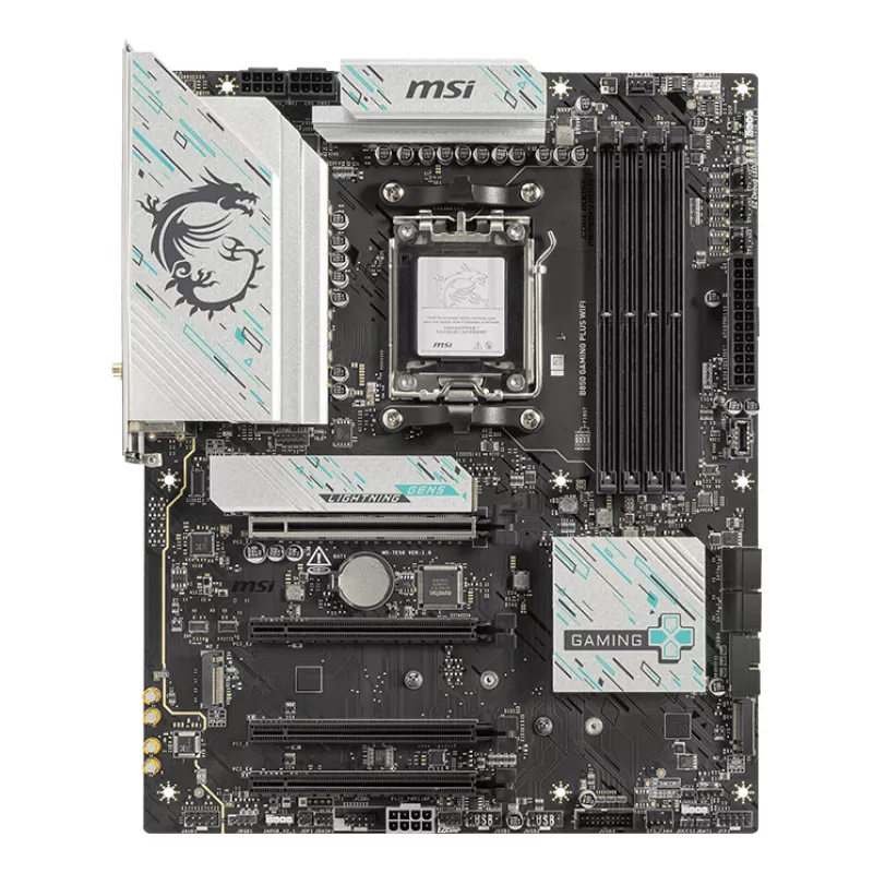 Scheda madre MSI B850 GAMING PLUS WIFI ATX — AMD B850, socket AM5, DDR5, 4x DIMM, Wi-Fi 7, LAN 5Gb, 3x M.2, HDMI 2.1