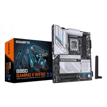 GIGABYTE B860 GAMING X WIFI6E scheda madre - CPU Intel Core Ultra Series, VRM 12+1+2+1 fasi, fino a 9066MHz DDR5, 1xPCIe 5.0 + 2xPCIe 4.0 M.2, LAN 2.5GbE, WIFI 6E, USB4