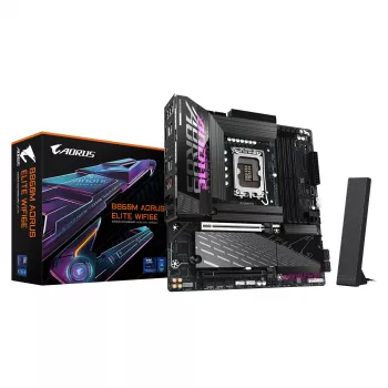 GIGABYTE B860M AORUS ELITE WIFI6E scheda madre - CPU Intel Core Ultra Series, VRM 12+1+2+1 fasi, fino a 9200 MHz DDR5, 1xPCIe 5.0 + 2xPCIe 4.0 M.2, LAN 2,5 GbE, WIFI 6E, Thunderbolt