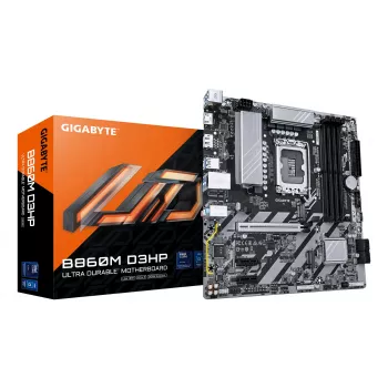 GIGABYTE B860M D3HP scheda madre - CPU Intel Core Ultra Series, VRM 4+1+2+1 fasi, fino a 9066MHz DDR5, 2xPCIe 4.0 M.2, LAN GbE, USB 3.2 Gen 1