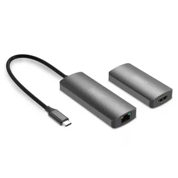 DIGITUS set extender video USB-C - HDMI 4K/120Hz CAT6 30m