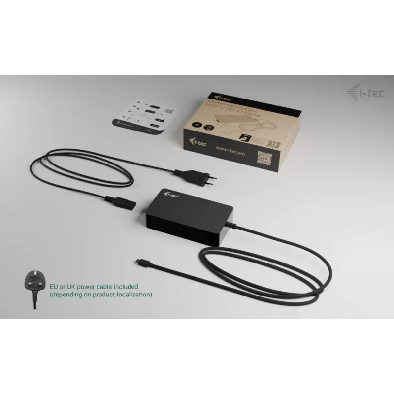 i-tec caricabatterie universale USB-C PD 3.1 140 W, interno, corrente alternata, 28 V, 5 A, nero