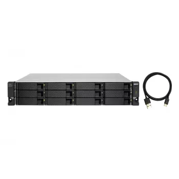 QNAP - TL-R1200C-RP - Array di dischi - 12 vani (SATA-600) USB 3.2 Gen 2 (esterno) installabile in rack 2U