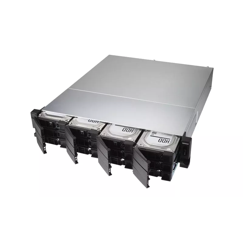 QNAP - TL-R1200C-RP - Array di dischi - 12 vani (SATA-600) USB 3.2 Gen 2 (esterno) installabile in rack 2U