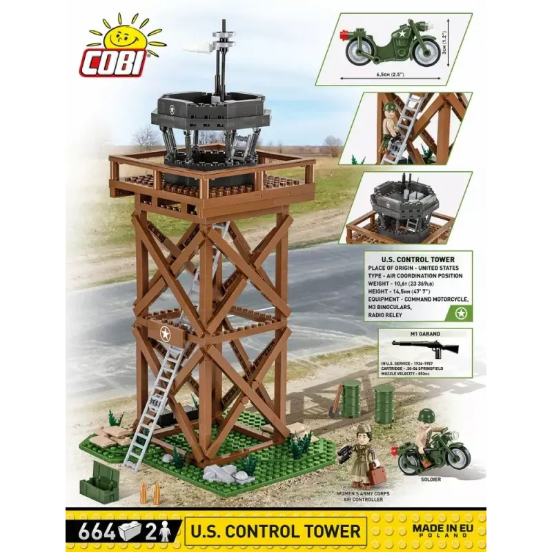 Set di costruzioni Cobi Blocks torre di controllo 664 pezzi modello COBI-3125