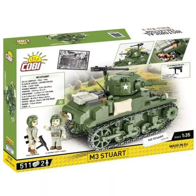 Set di costruzioni COBI M3 Stuart, 511 pezzi
