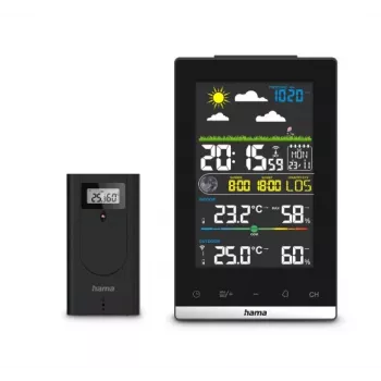 Hama 00222239 stazione meteo digitale nera, a batteria