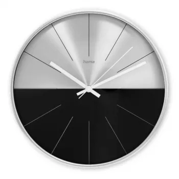 Hama Sicily orologio al quarzo rotondo nero, argento
