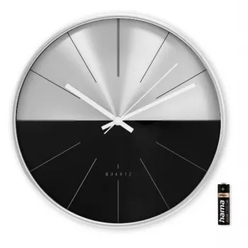 Hama Sicily orologio al quarzo rotondo nero, argento